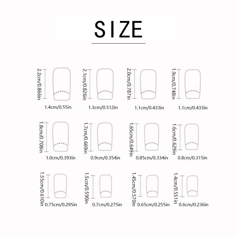 Black Rainbow Cat's Eye False Nails Set-4