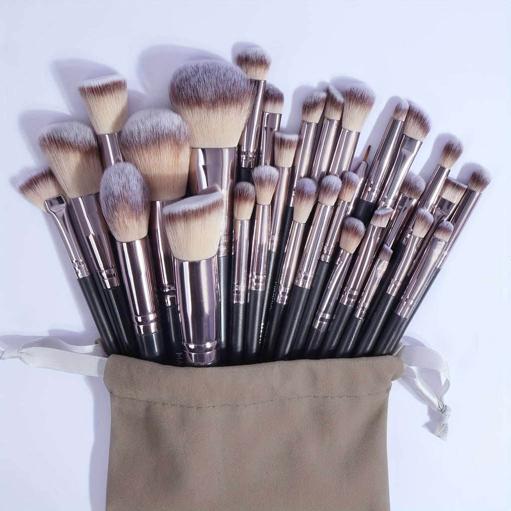 GlamourPro 30-Piece Synthetic Makeup Brush Set-0