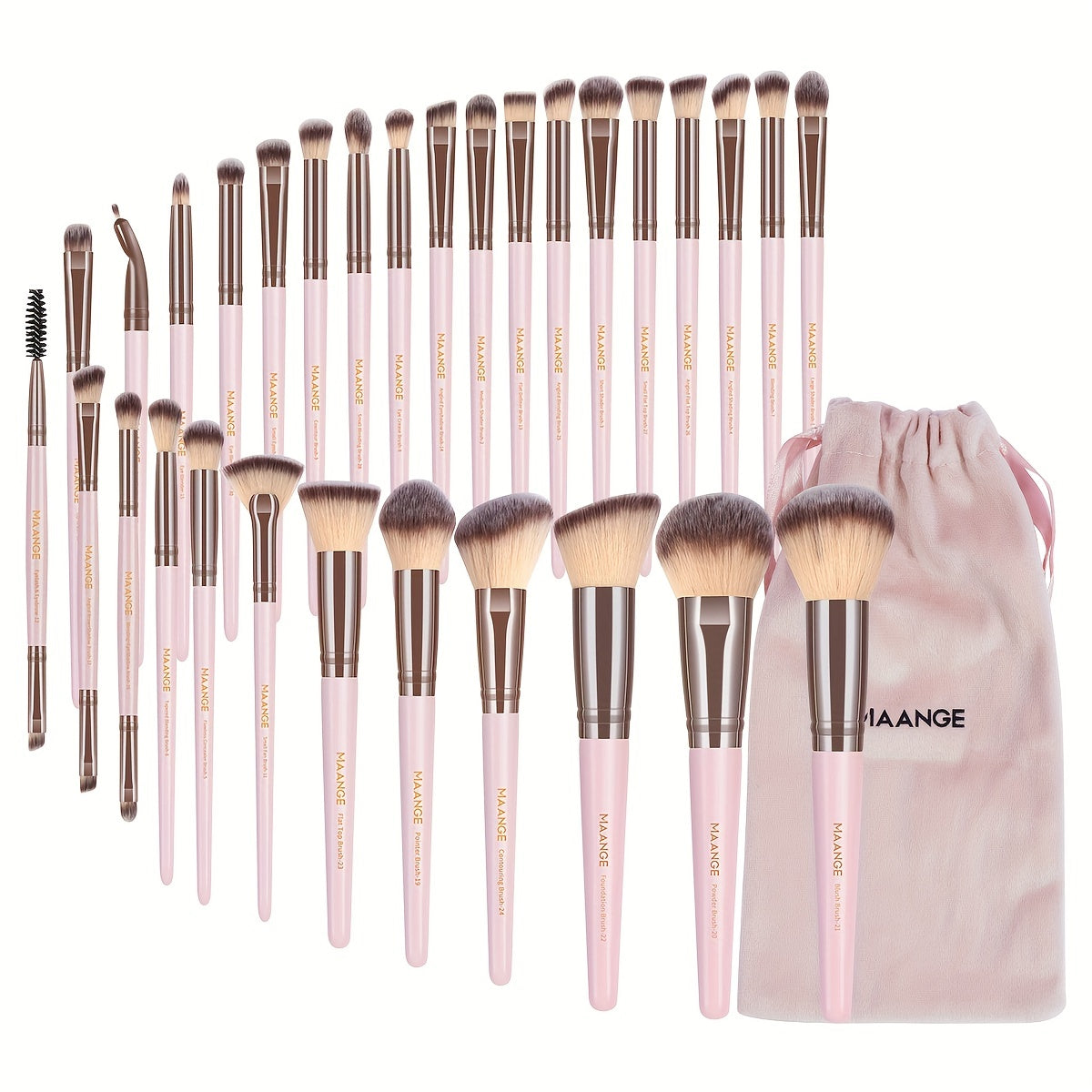 GlamourPro 30-Piece Synthetic Makeup Brush Set-1