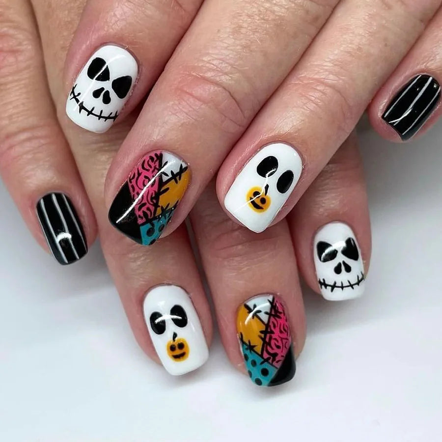 Halloween Pumpkin Press-On Nails-13