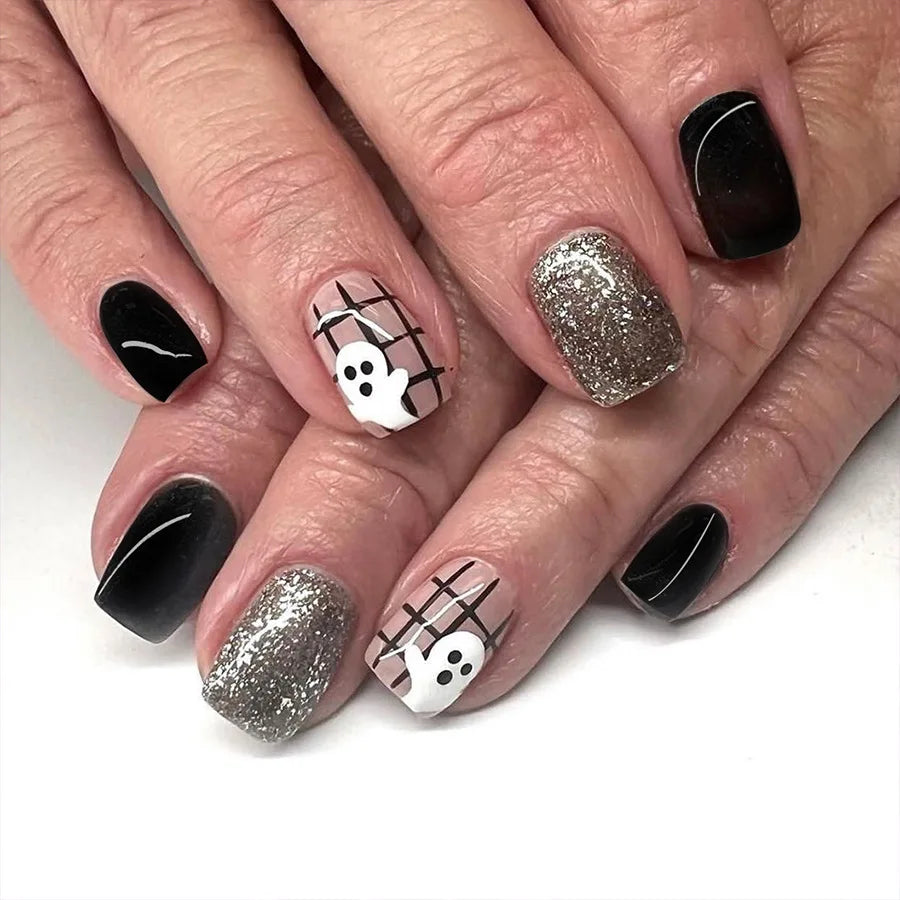 Halloween Pumpkin Press-On Nails-23